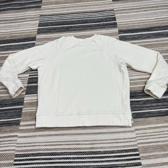 MOTHER The Square Bummer Sweatshirt Crewneck Pullover Ivory Cream Size Small - Picture 5 of 13